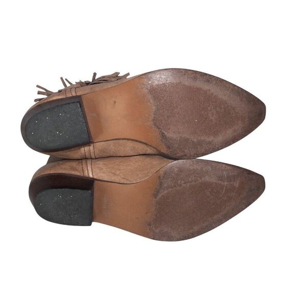 Abilene Boots Sage Vintage Fringe Western Cowboy Boots Tan 3716 Women's 6.5M - Picture 8 of 11